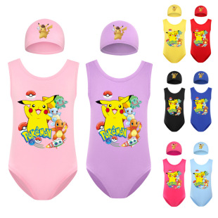 Girls cartoon swimsuit swimming cap suit YYM992 five