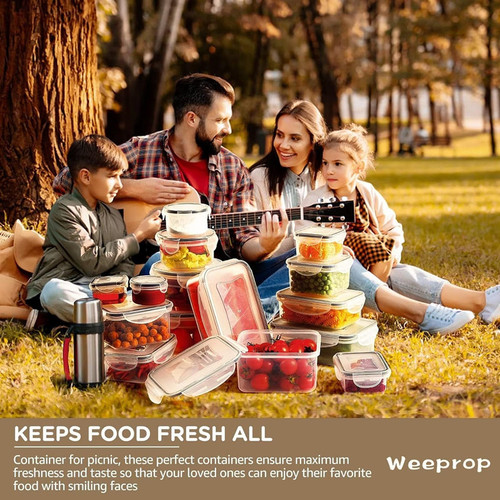 Lunchbox PP material 14-piece set food storage can plastic storage box for storing coarse grains and grains, household food storage seal
