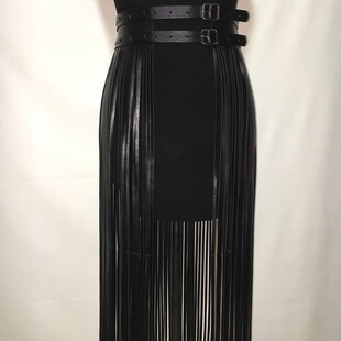European and American fashion multi-layer tassel belt long tassel skirt punk style long waist accessories multi-color optional