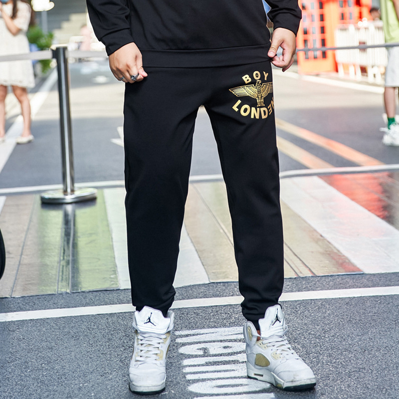 Extra Large Size Men's Elastic Loose Sweatpants Super Large Popular Thickened Casual Pants Extra Large Fleece-Lined