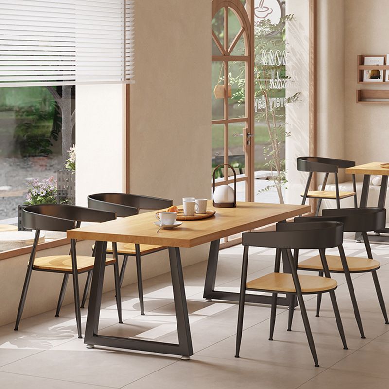 Minimalist Natural Wood Dining Table and Chair Set, Nordic Ins Style Home Dining Table, Suitable for Cafes, Western Restaurants, and Commercial Use Minimalist Natural Wood Dining Table and Chair Set, Nordic Ins Style Home Dining Table, Suitable for Cafes, Western Restaurants, and Commercial Use