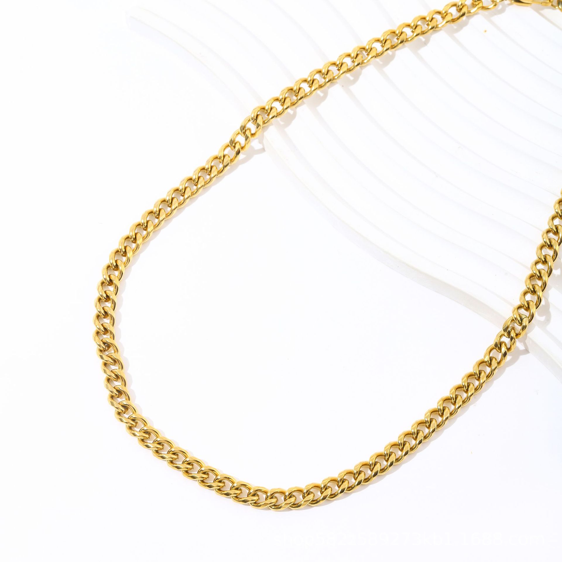 Collier punk rond en titane poli de 6 mm, style tendance et épais, pour hommes et femmes. Chaîne de clavicule simple et élégante en acier inoxydable._voghion.com