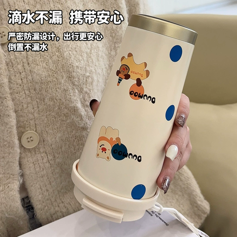Высококачественная мультяшная ручная стеклянная кружка с нержавеющей сталью, вместительная трубка со стеклом