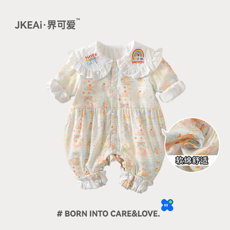 Children's autumn cotton overall girl's