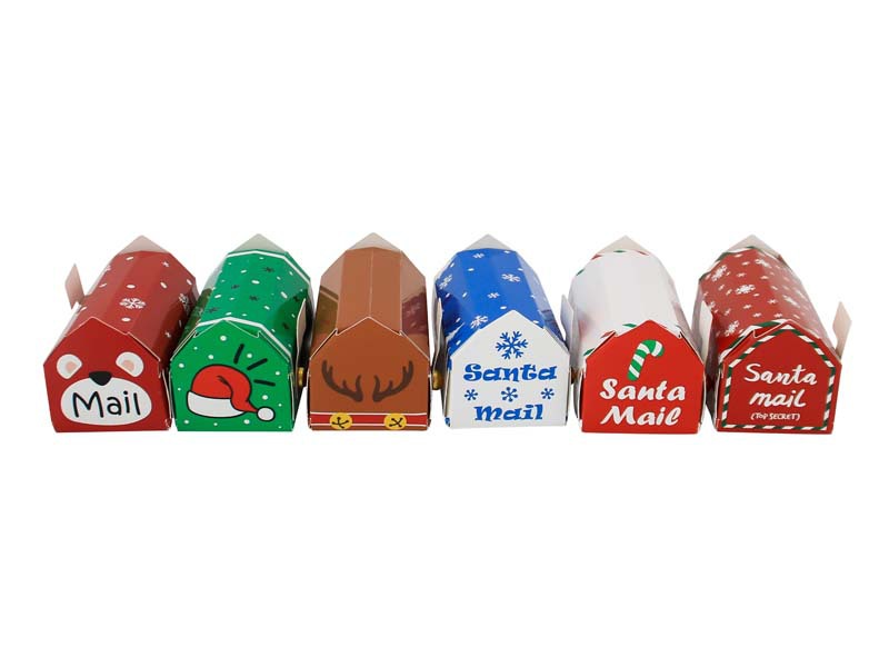 12g Weight Candy box Event & Party Supplies 1 Piece Quantity Wedding, Party Occasion Christmas Festival Santa Claus, Letter, Snowflake Pattern Christmas Santa Claus Letter Snowflake Wedding Party Candy Box 2