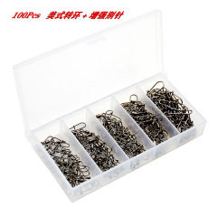 100 Pcs / 50 Pcs American-Style High-Speed Swivels + Reinforced Pins – Lure Fishing Gear Accessories: 8-Shaped Ring Connectors
