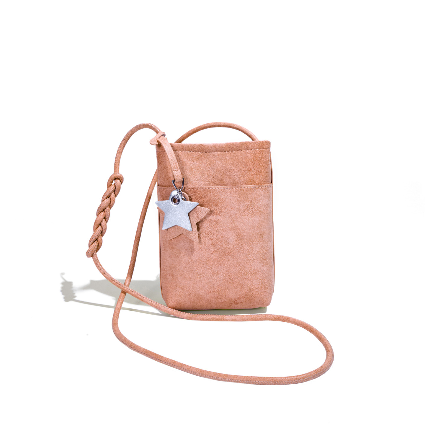 La versión coreana de nicho de color sólido bolso de teléfono móvil para mujeres 2026 verano nuevo pequeño y ligero bolso de hombro pequeño