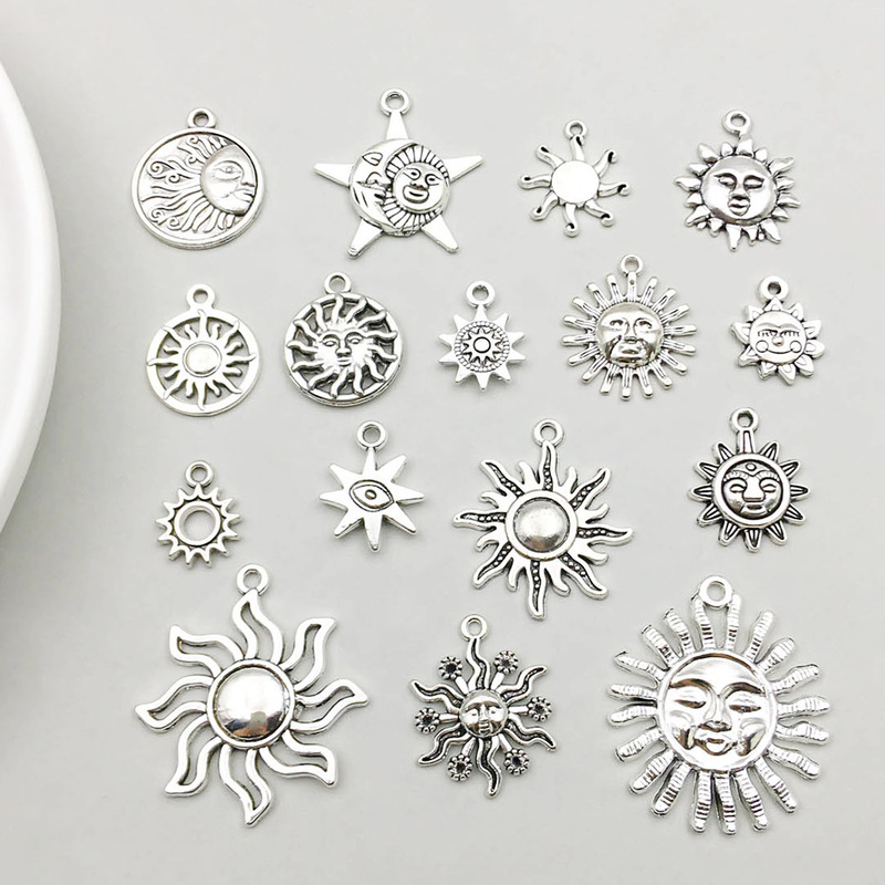 1 new ancient silver alloy sun series simulation hollow sun pendant pendant diy accessories 1 new ancient silver alloy sun series simulation hollow sun pendant pendant diy accessories
