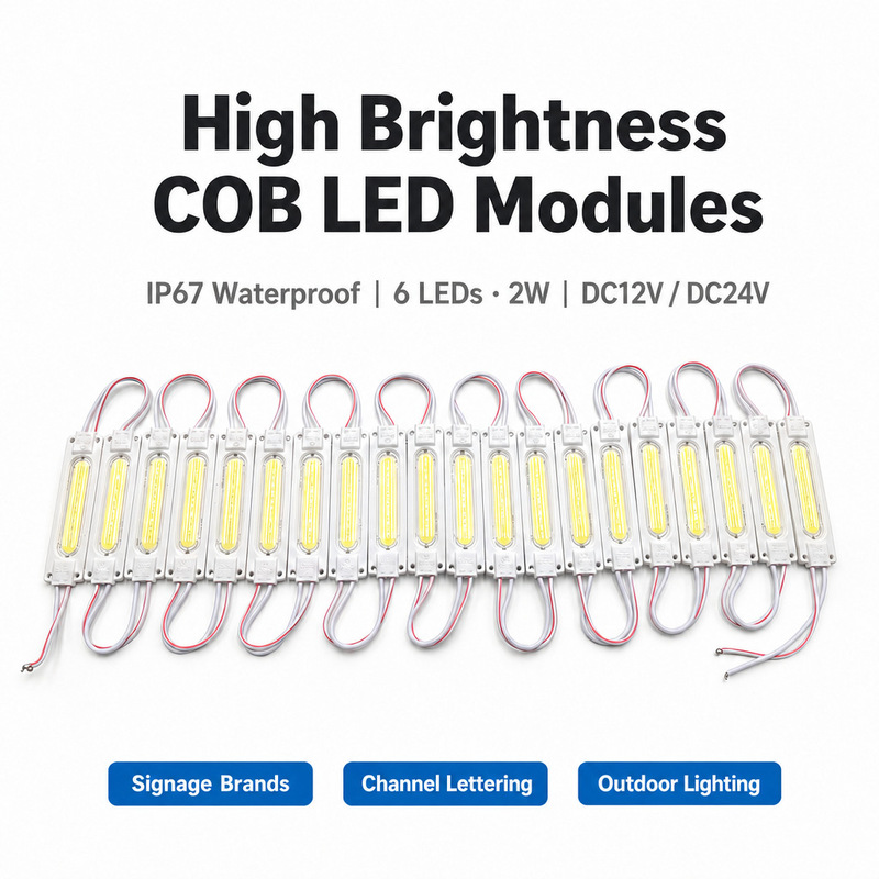 12V-24V 6-Light Cob Module 2W Outdoor Adhesive-Backed Advertising Light Box Illuminated Letters Motorcycle Truck Decoration 12V-24V 6-Light Cob Module 2W Outdoor Adhesive-Backed Advertising Light Box Illuminated Letters Motorcycle Truck Decoration