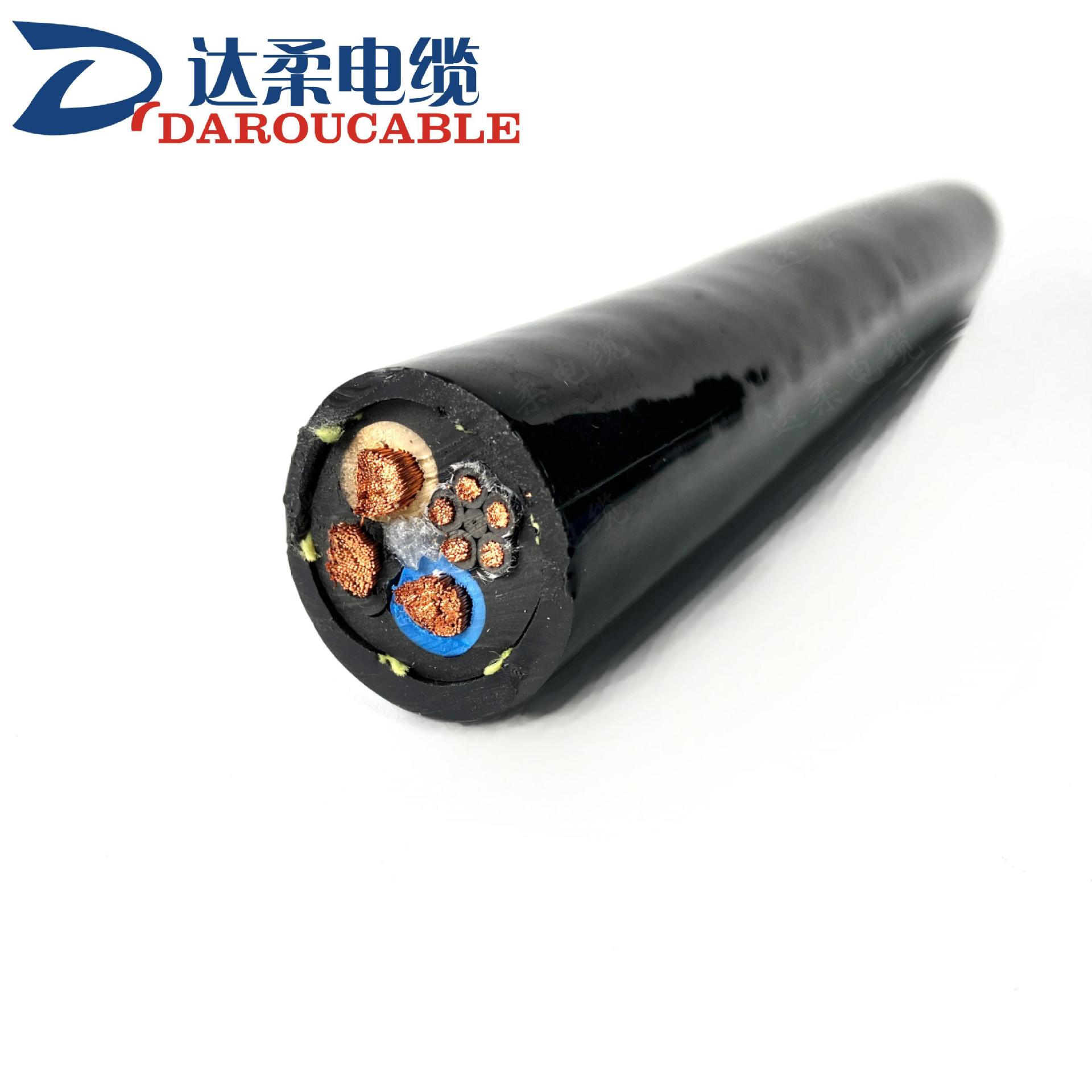 4*10+6*4mm2 清污机卷筒电缆外护套聚氨酯环保垃圾吊抓斗电缆