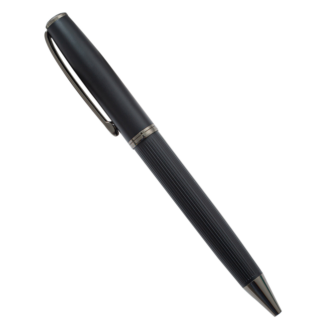 Bolígrafo de metal giratorio en stock mayorista negro puede imprimir logotipo bolígrafo de hilo negro bolígrafo de regalo