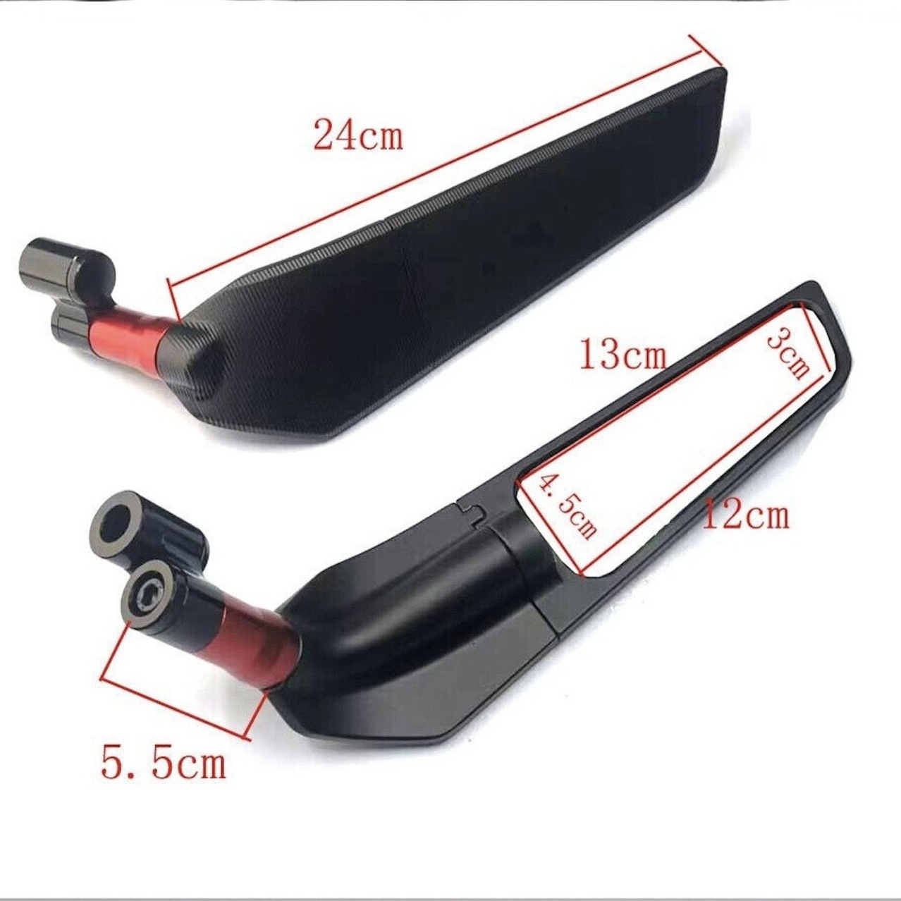 General electric car motorcycle rearview mirror Ducati Kawasaki modified wing adjustable rotating side mirror