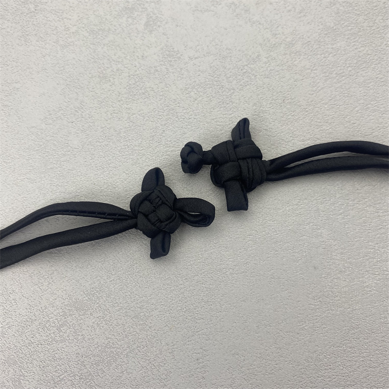 Chinese Knot Satin Long Tail Hand-woven Cheongsam New Chinoiserie Decorative Buckle Dress Kidsren's Clothing Han Dynasty Tail Goods Chinese Knot Satin Long Tail Hand-woven Cheongsam New Chinoiserie Decorative Buckle Dress Kidsren's Clothing Han Dynasty Tail Goods