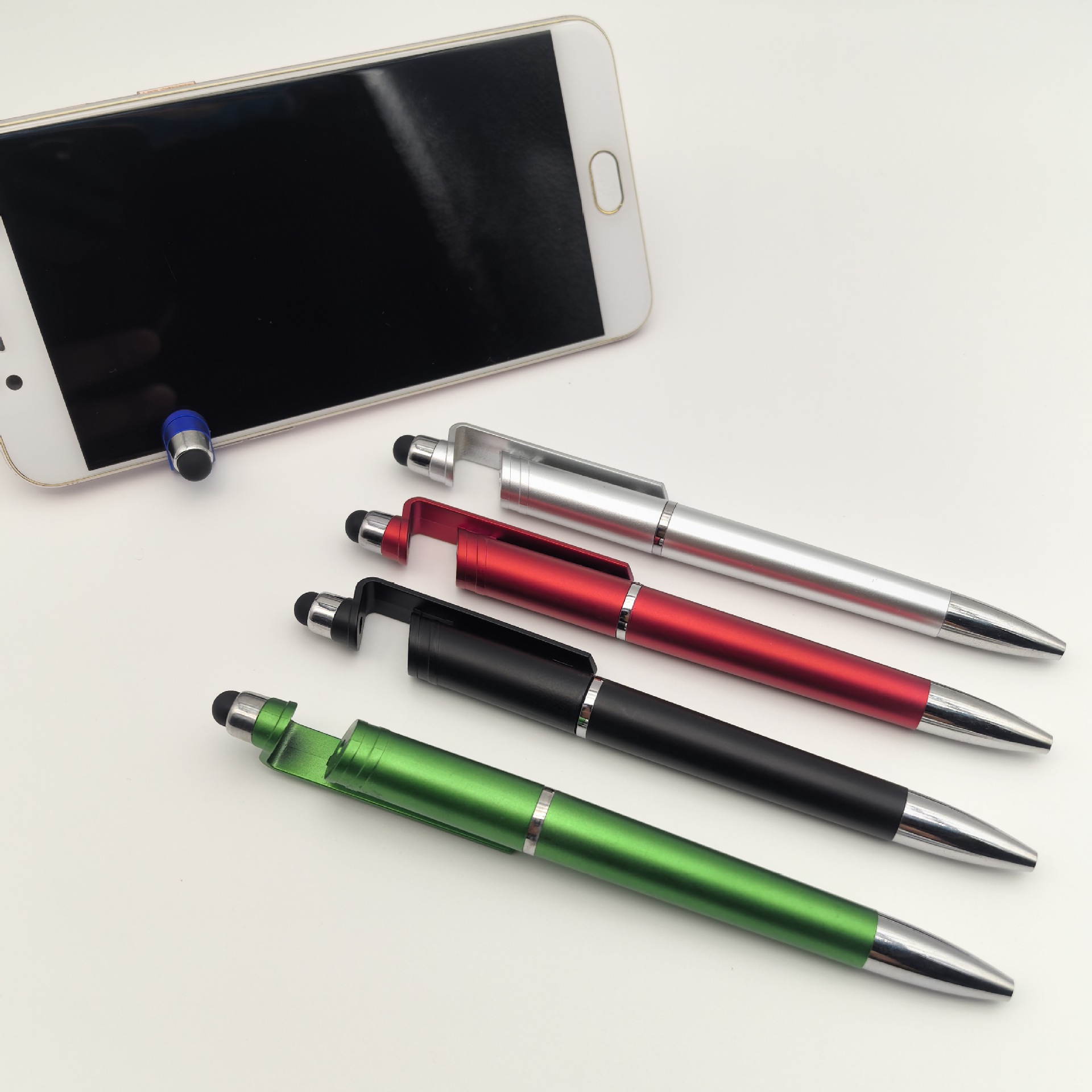 Bolígrafo publicitario mayorista multifuncional soporte de teléfono móvil de plástico bolígrafo publicitario promocional regalos bolígrafo