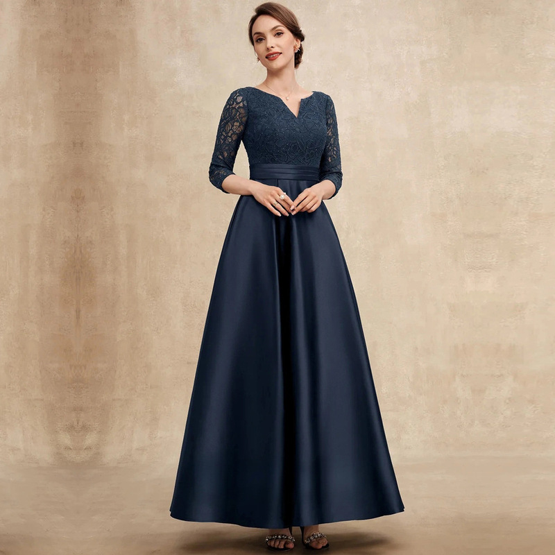 Navy blue performance dress, choir evening gown, banquet wedding dress, mother's dress, annual meeting host dress, performance dress Navy blue performance dress, choir evening gown, banquet wedding dress, mother's dress, annual meeting host dress, performance dress
