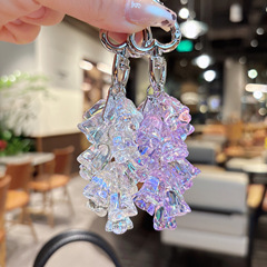 新型ファッション創意鈴蘭ペンダントキーホルダーカラー水晶花韓国版ファッション女性バッグ装飾