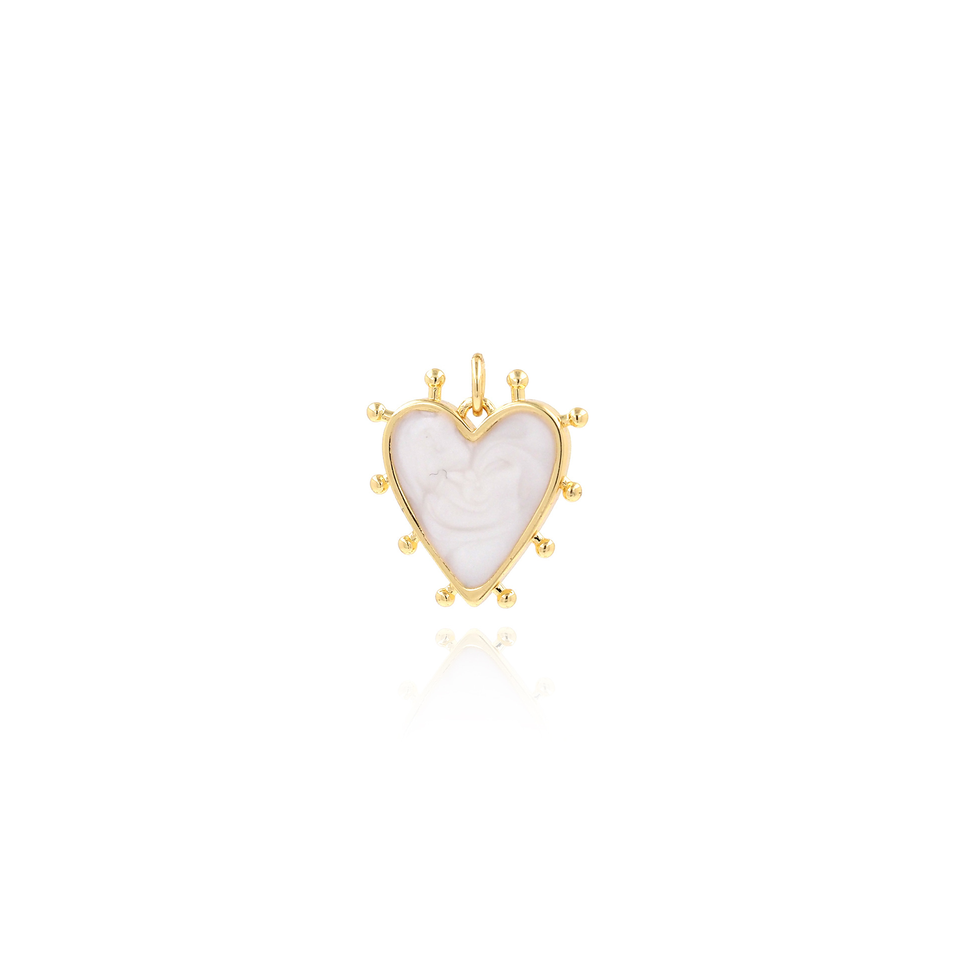 5g Weight Pendant Jewelry Making Type 19.5*18*2.8mm Jewelry Making Size DIY Jewelry Accessories Classification 1 Piece Quantity Copper Material Heart Shape Pattern Plating Design Simple Style, Classic Style Style 1 Piece 19.5*18*2.8mm Copper Heart Shape Pendant 5