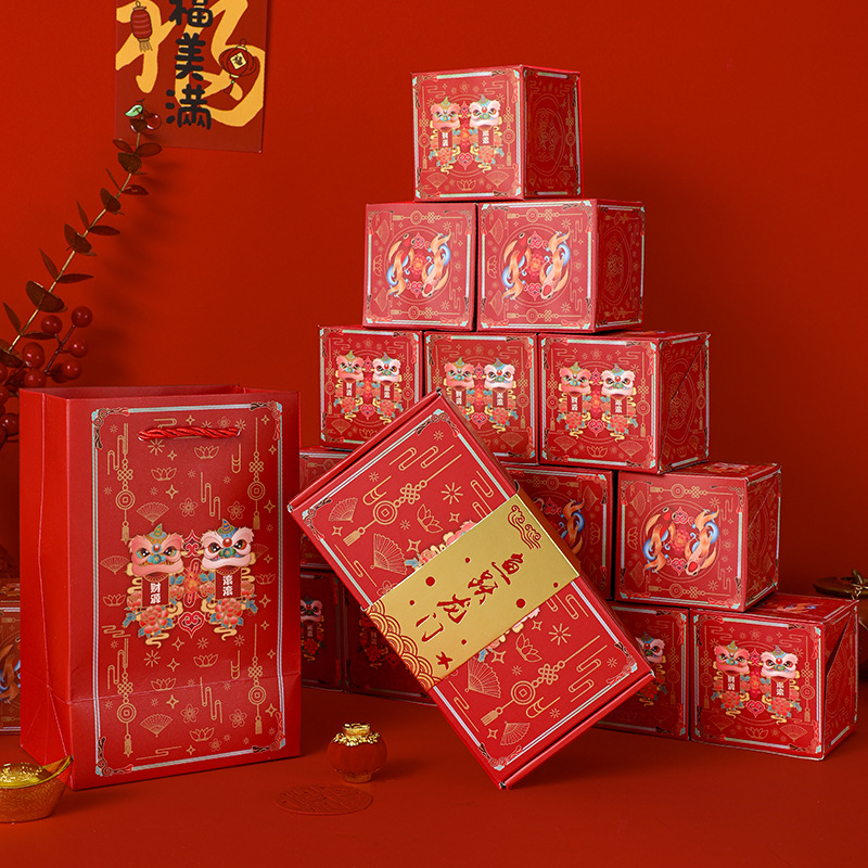 Hongshi - 용문을 뛰어넘는 물고기, 튀는 상자 6개 + 선물 상자 + 선물 가방