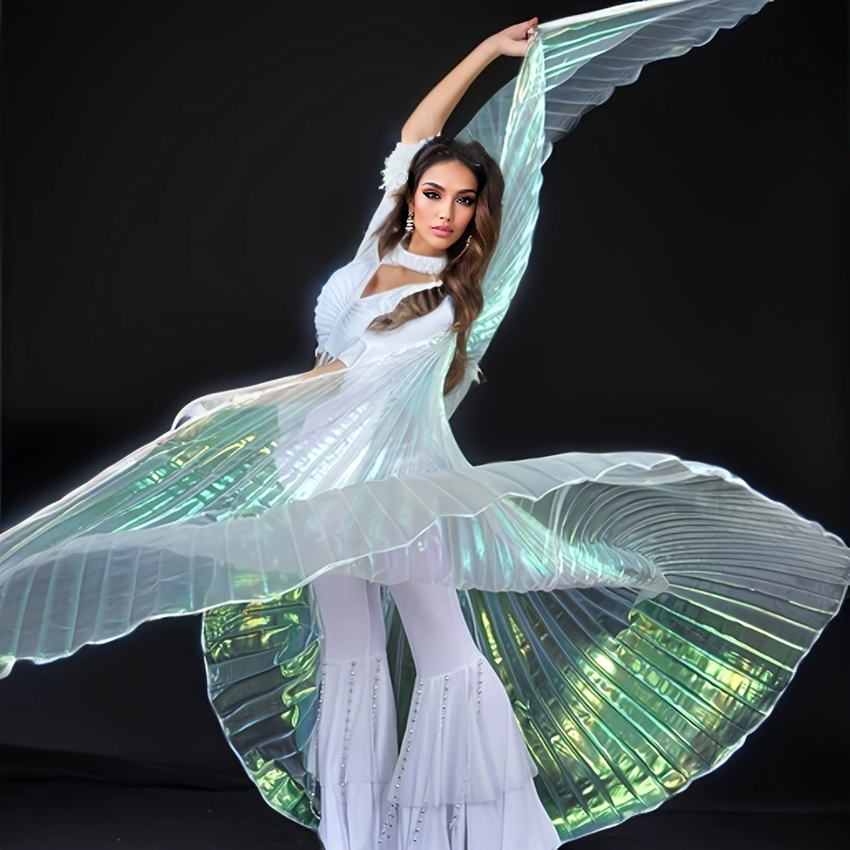Танец живота Прозрачные разноцветные крылья для взрослых