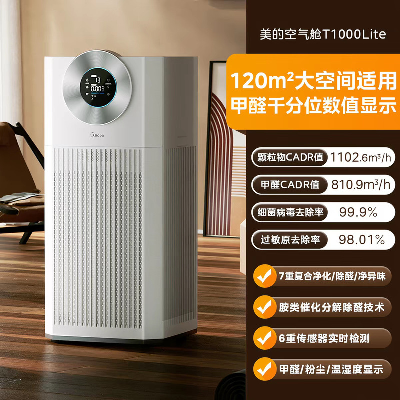 Midea Air Purifier with Formaldehyde Removal and Smog Purification Fresh Air Core System Kj1000G-T1000 Lite Midea Air Purifier with Formaldehyde Removal and Smog Purification Fresh Air Core System Kj1000G-T1000 Lite