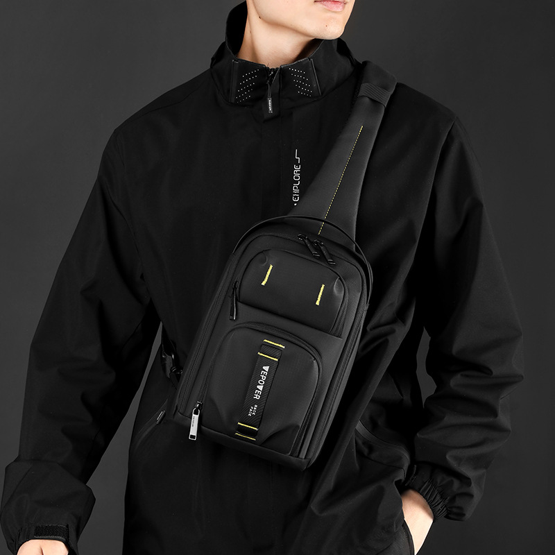 WEPOWER nuevo bolso de pecho de negocios, bolso de mensajero de cercanías, bolso de transporte de salida para hombre, bolso de pecho de viaje al aire libre