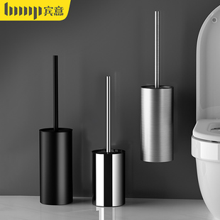 Bathroom Toilet Brush Wall-Mounted Punch-Free Stainless Steel Toilet Deodorant Cleaning Brush Storage Rack Floor-Standing Household
