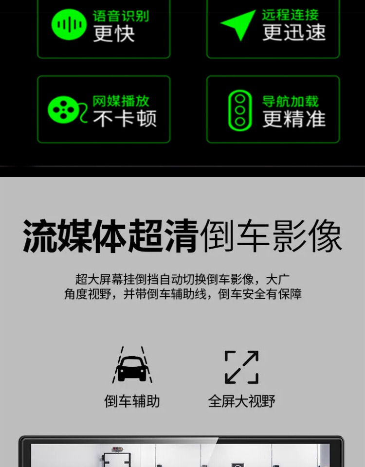 New Smart Screen Center Console Navigation Driving Recorder Electronic Dog Streaming High-Definition Bluetooth Reversing Body