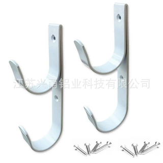 铝合金挂钩家用清洁工具晾挂钩泳池伸缩杆铝挂钩铝型材厂家直销