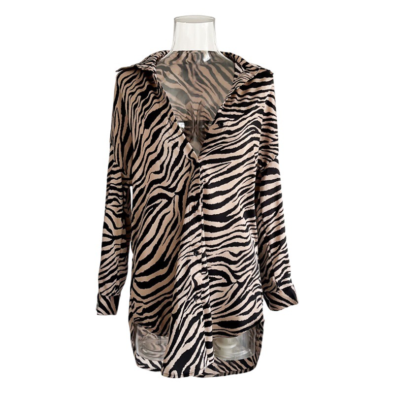 Feiyun estilo novio suelto camisa media-longitud sexy pijamas de satén de seda de hielo de las mujeres homewear se puede usar fuera 523