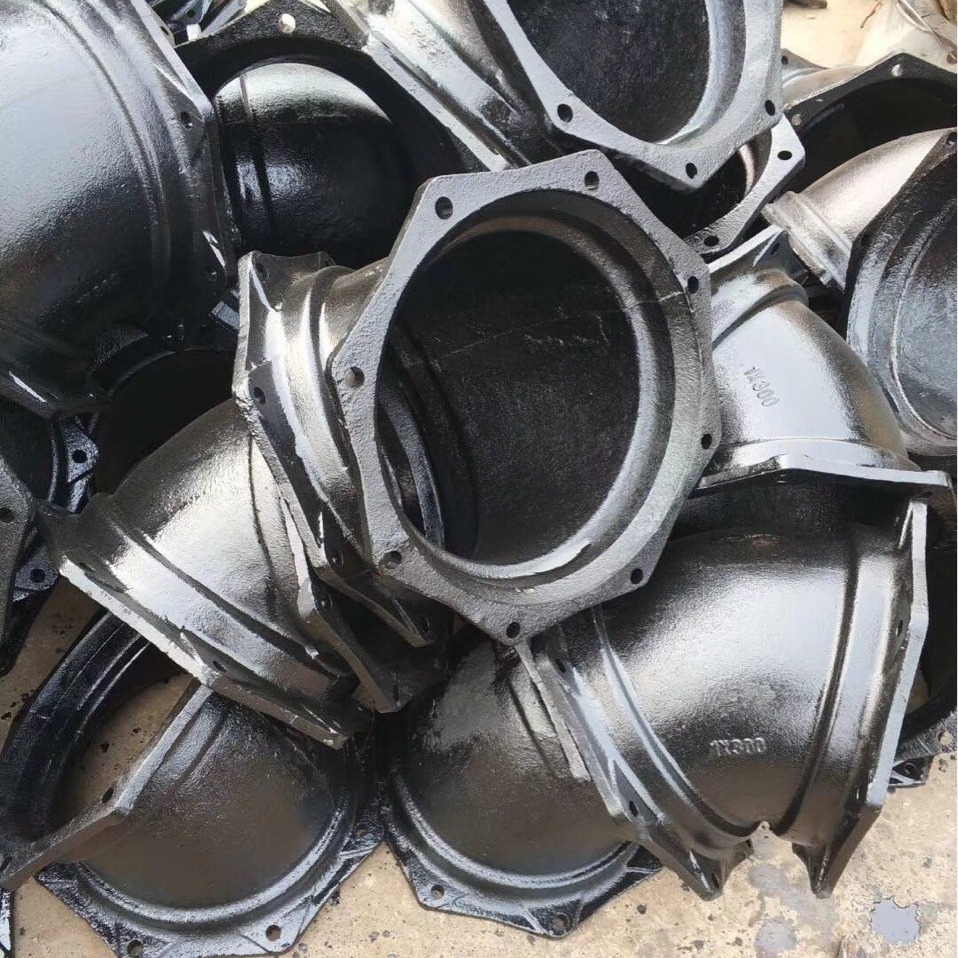 B型铸铁管件 法兰压盖套袖 DN300柔性机械法兰接口排水弯头管件|ms