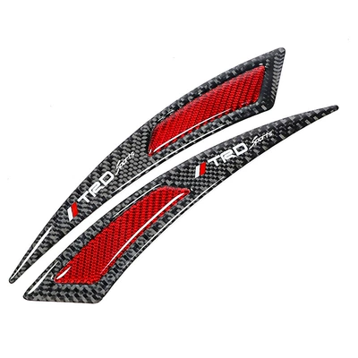Qapı və bamper qoruyucu zolaqlar strip modified Universal real carbon - trd-red