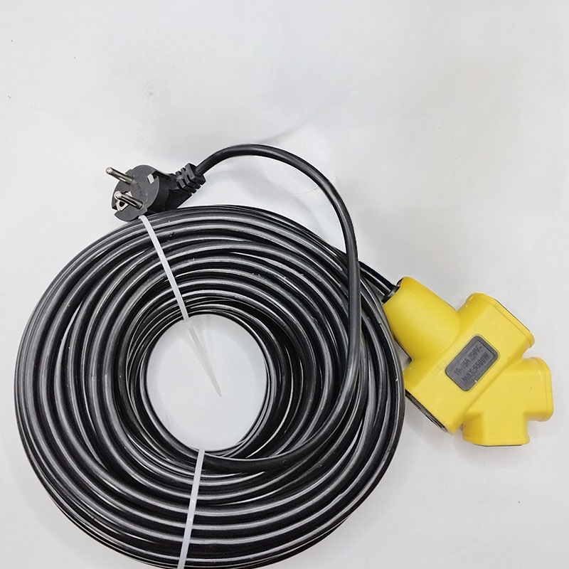 원형 플러그 2개 - 검정색 와이어 10구멍 - 5m