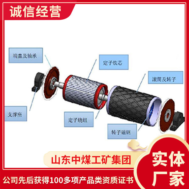 矿用隔爆型三相永磁同步电动滚筒供应现货三相永磁同步电动滚筒