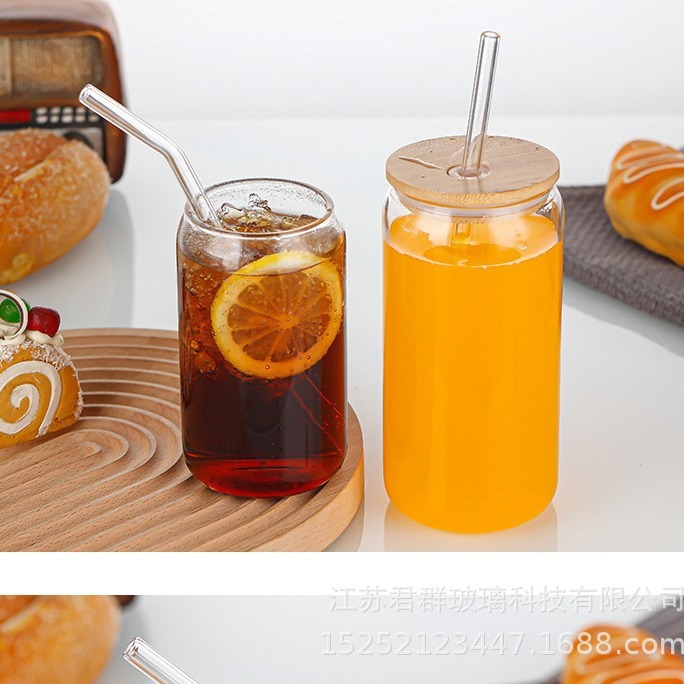 Taza de agua de aspecto alto creativo Red Cup femenina ins estilo vidrio transparente Cola Cup puede beber taza