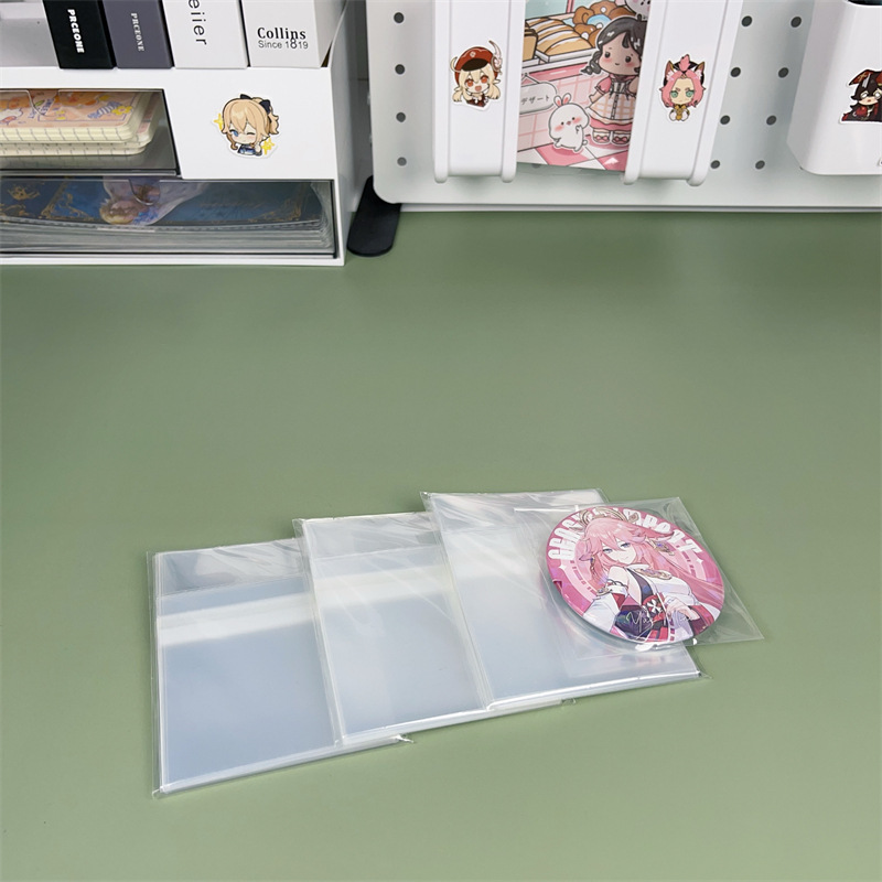 20丝谷美谷子吧唧保护套CPP自粘袋自封袋方形圆形徽章吧唧袋卡膜