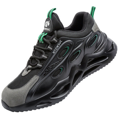 Lightweight Protective Safety Shoes for Men, Steel Toe Cap, Anti-Punching, Anti-Piercing, Breathable Work Boots