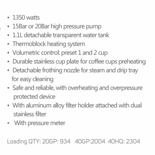 Máquina de café espresso a vapor de extracción a presión estándar europea de 1350 W, venta al por mayor, semiautomática para el hogar, estilo retro italiano