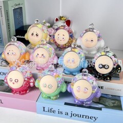 新商品の卵の子のパーティーのアクリルは油の流砂の瓶の趣味の表情に入ります。