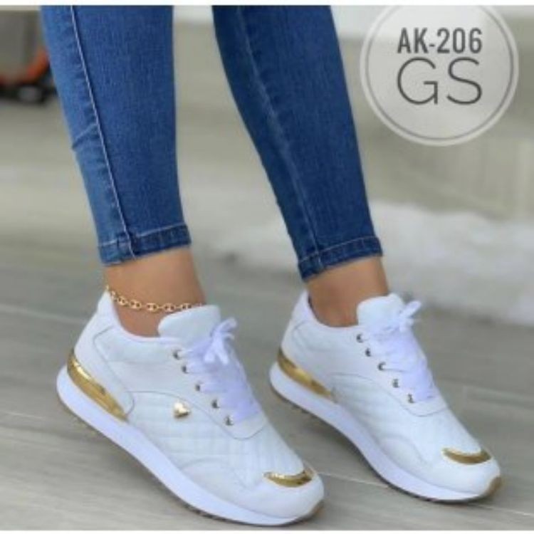 fashionable sneakers with shoelaces for leisure