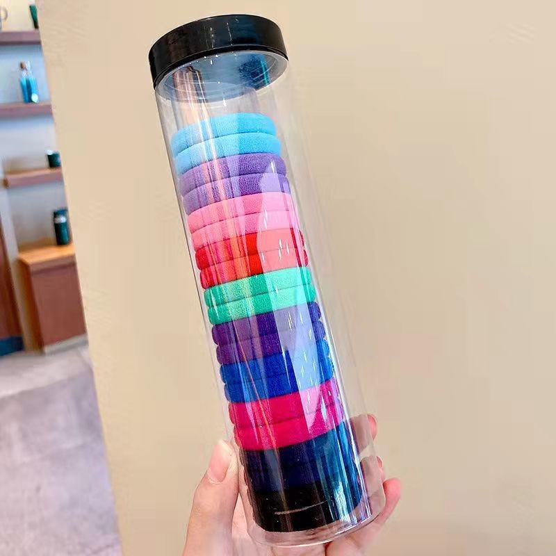 Alto elástico grueso banda de pelo sin costuras cuerda de pelo lazo femenino banda de goma coreano simple tocado accesorios para el cabello cuerda de pelo cubierta de cuero