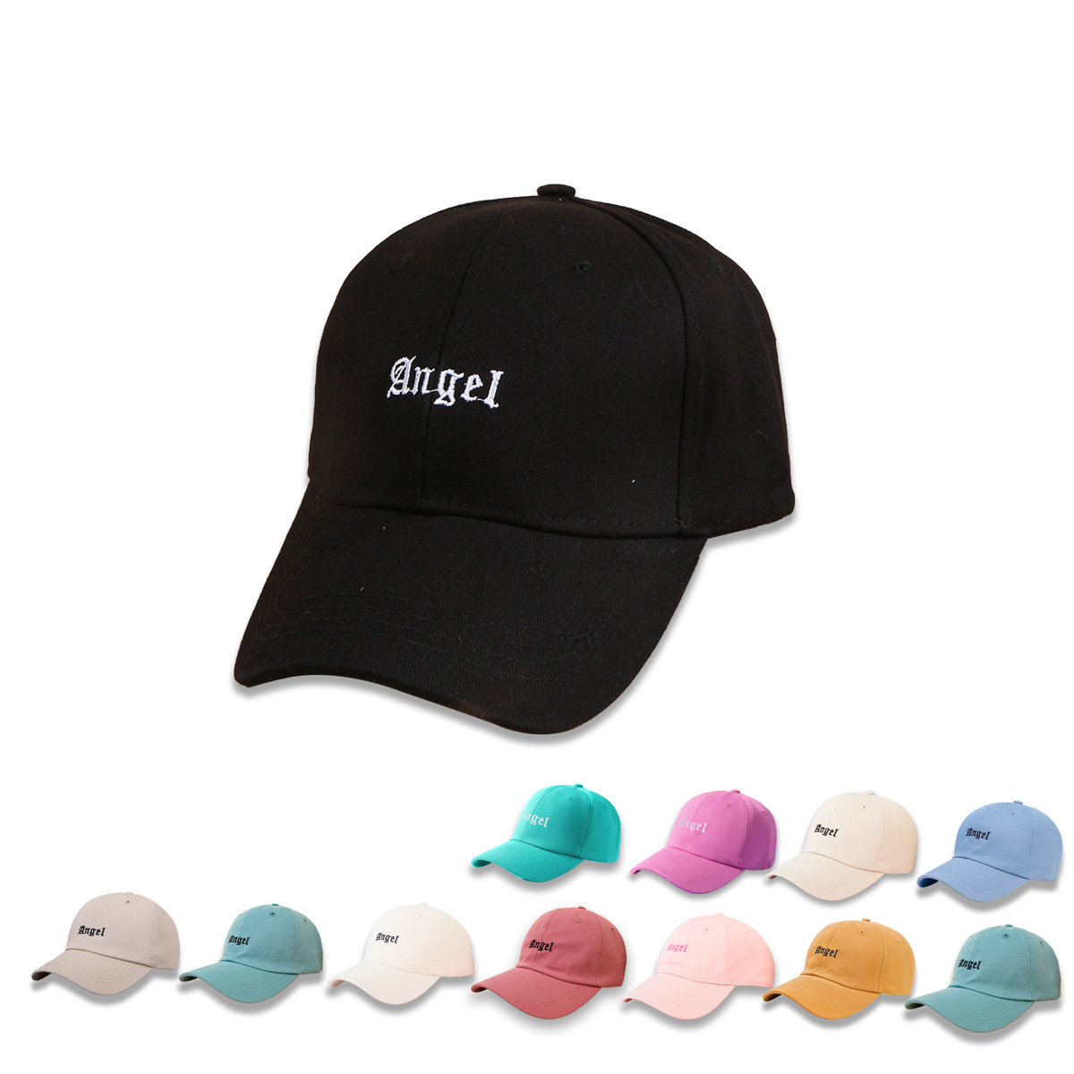 Unisex Simple Style Letter Embroidery Wide Eaves Baseball Cap display picture 1