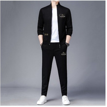 2025春秋新款休闲运动套装男士轻奢潮流中青年二件套男装