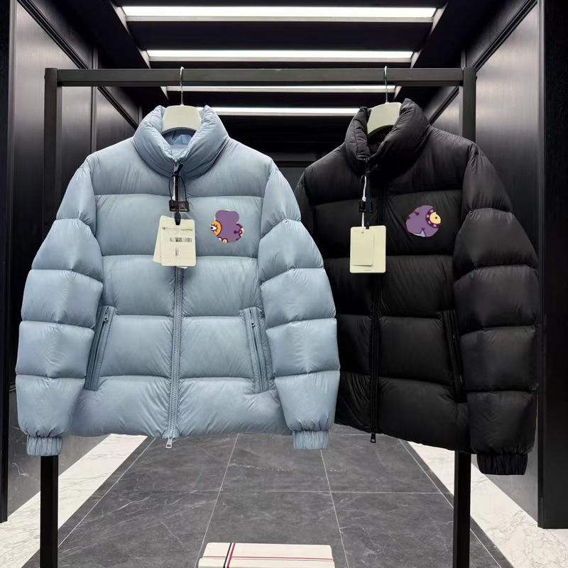Citala Short Jacket Moncler down Jacket with Large Logo Patch Winter down Jacket for Men and Women