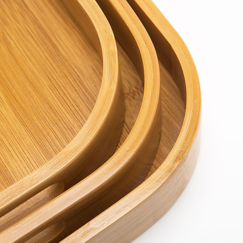 Bandeja de bambú de estilo japonés pan postre plato de fruta seca Hotel famoso bandeja rectangular hogar sala de estar plato de fruta