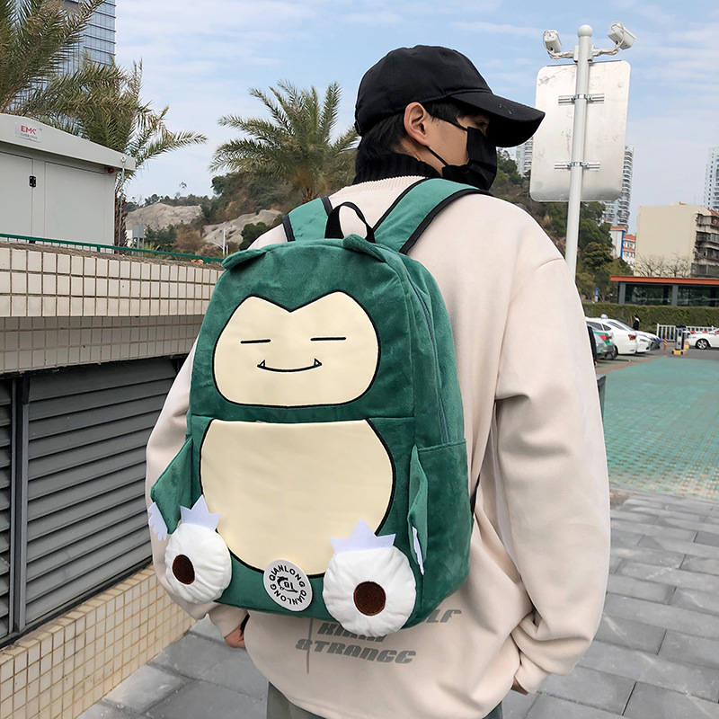 Nuevo Pokémon Kabbi Mochila de peluche bolsas de pareja mochila de gran capacidad de dibujos animados estudiantes mochila escolar estudiantes universitarios