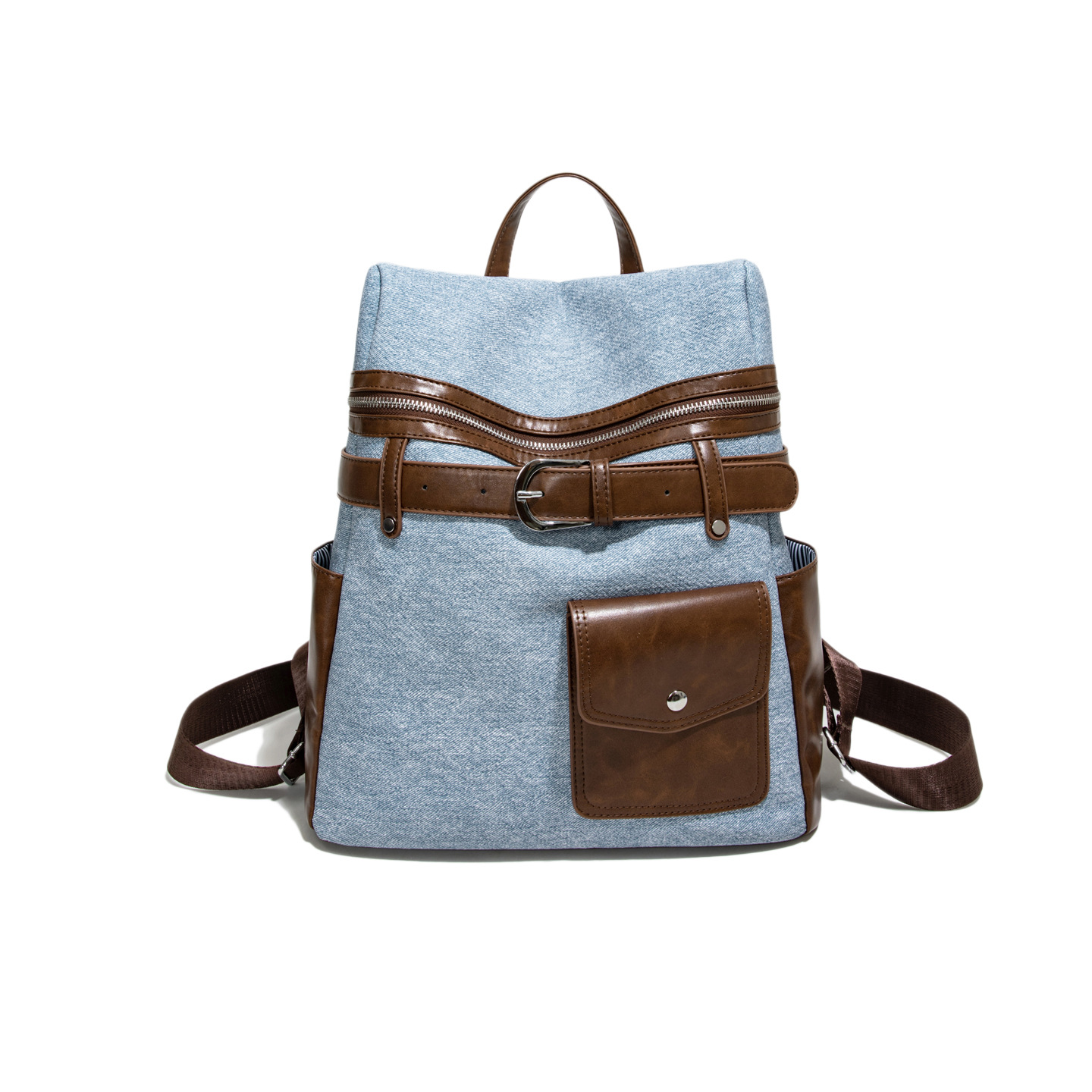 2025 nuevo viaje mochila de viaje mochila deportiva de ocio de gran capacidad mochila de estilo extranjero empalme color contraste mochila de mujer