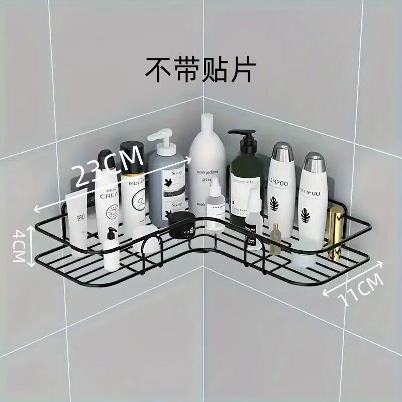Artículos de baño, accesorios de baño, instalación sin taladro para baño, almacenamiento triangular de pared para baño, artículos de almacenamiento de pared.