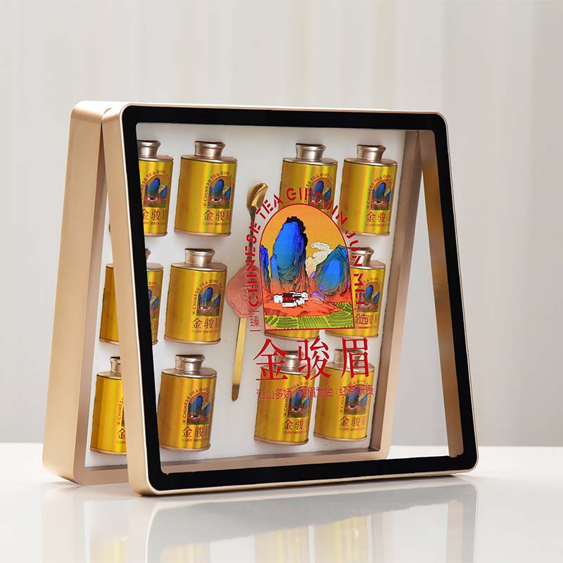 金骏眉礼盒开窗盒空盒12小罐红茶高档茶叶包装盒小泡罐装扣压纸罐
