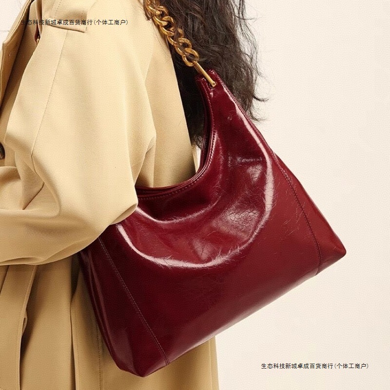 高级感托特包大容量女包包2025新款单肩腋下包红色结婚包包新娘包|undefined