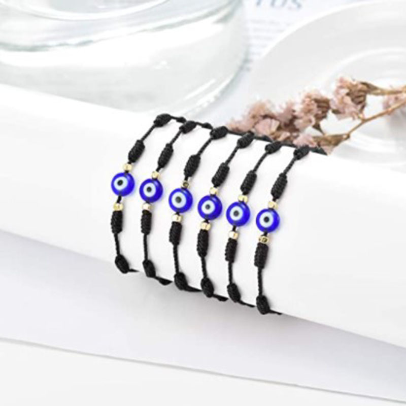 Simple Style Geometric Devilu0027S Eye Glass rope Tassel Unisex Bracelets 1 Set